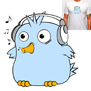 tee shirt Bird'Zic