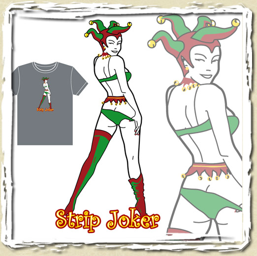 tee shirt Strip Joker