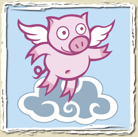 tee shirt Flying pig