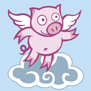 tee shirt Flying pig