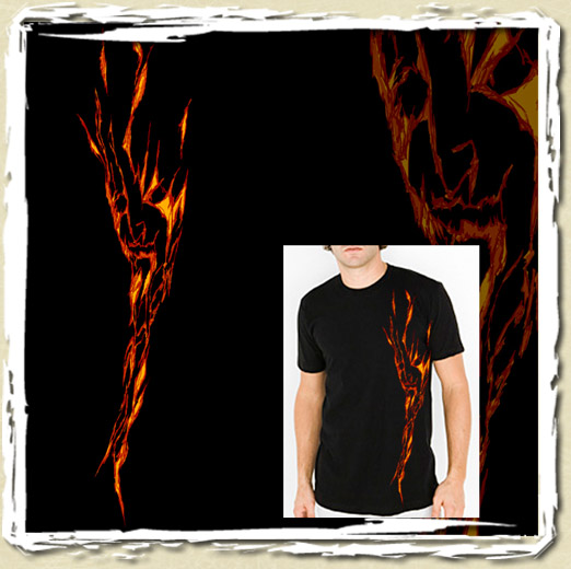tee shirt Flamme