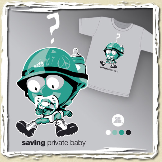 tee shirt Saving private baby