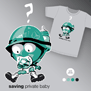 tee shirt Saving private baby