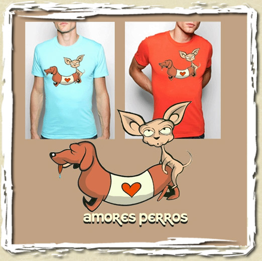 tee shirt AMORES PERROS