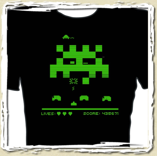 tee shirt Space Invaders en GRAND