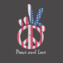 tee shirt Peace and love