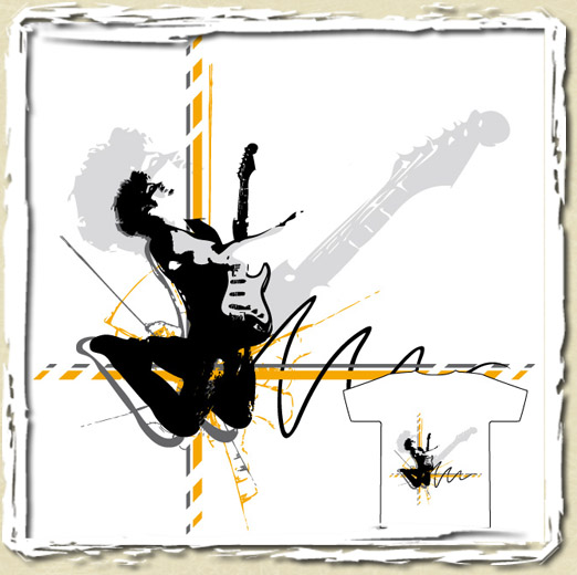 tee shirt Le guitariste