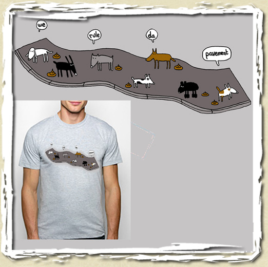 tee shirt We rule da pavement