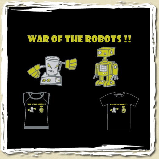 tee shirt War of the Robots