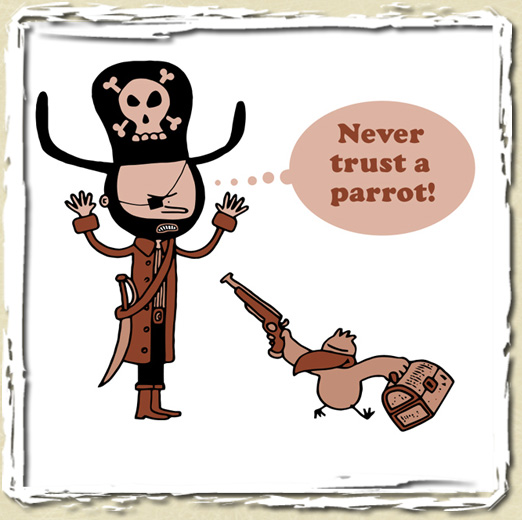 tee shirt Never trust a parrot