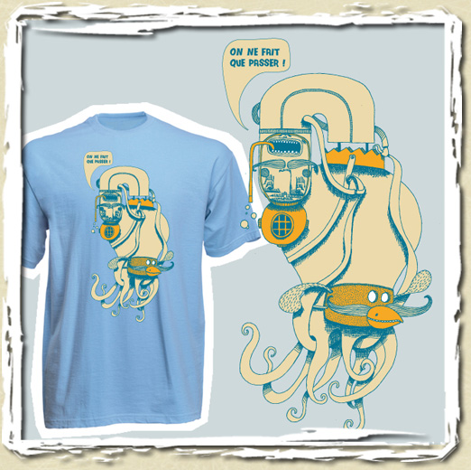 tee shirt Poulpe marin