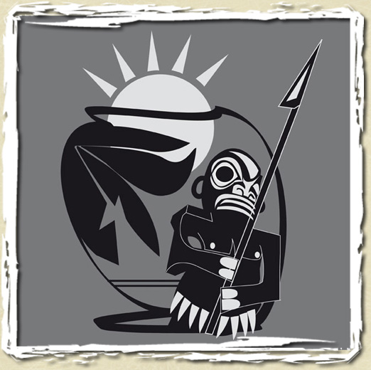 tee shirt Tiki warior