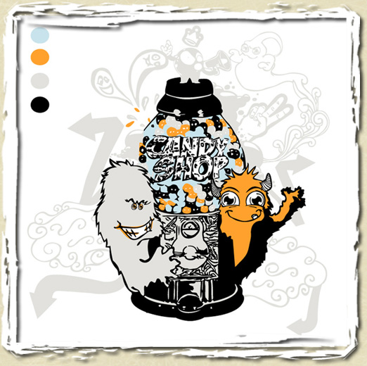 tee shirt Candy Shop
