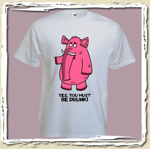 tee shirt Pink elephant