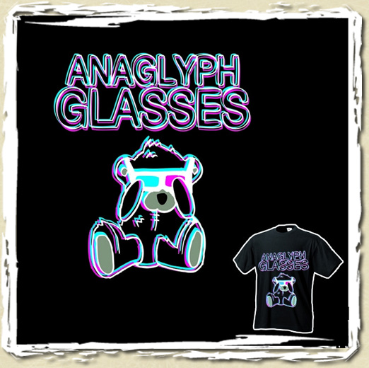 tee shirt Anaglyph Glasses