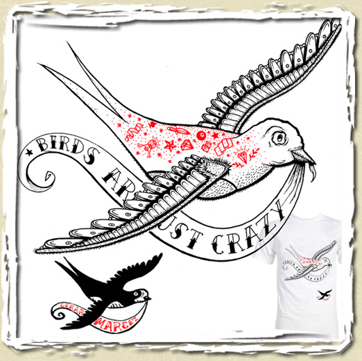 tee shirt Birds are just crazy !