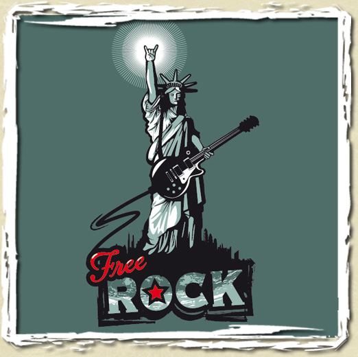 tee shirt Free Rock