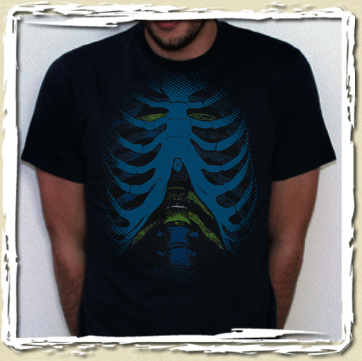 tee shirt Maskeleton