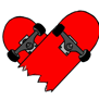 tee shirt Skate coeur
