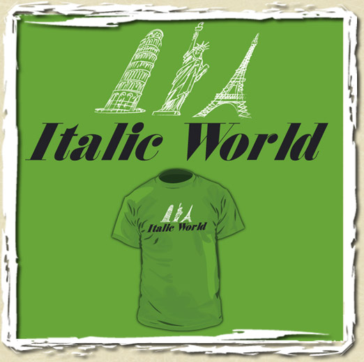 tee shirt ITALIC wORLD