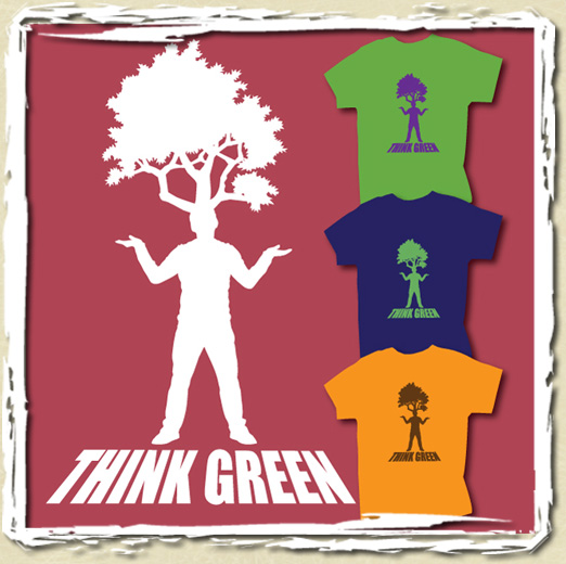 tee shirt Think green