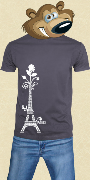 Tee-shirt Tour Eiffel - Ardoise Gerard Marcel