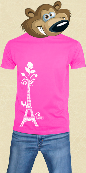 Tee-shirt Tour Eiffel - Fushia Gerard Marcel